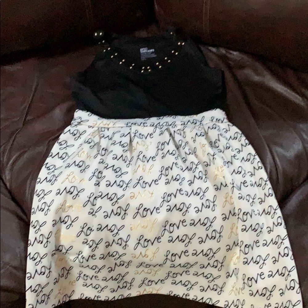 Girls epic threads size Large love scuba dress